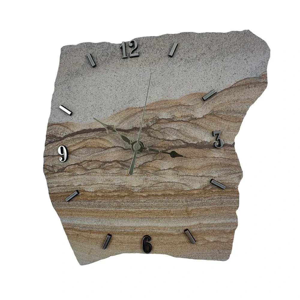 Desert Sandscapes Wall Clock Tan Brown Sandstone Southwest Vintage 1980s Arizona